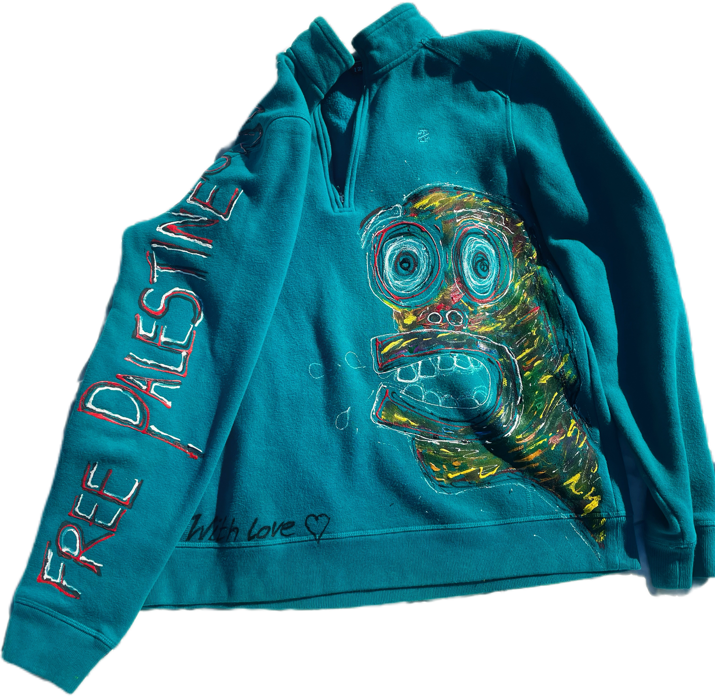 “Camp On That Campus” - Hand-Painted Free Palestine Jacket