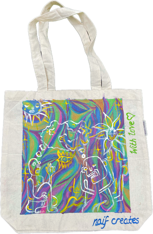 Hand Painted Tote Bag- “Conversations with the Self”