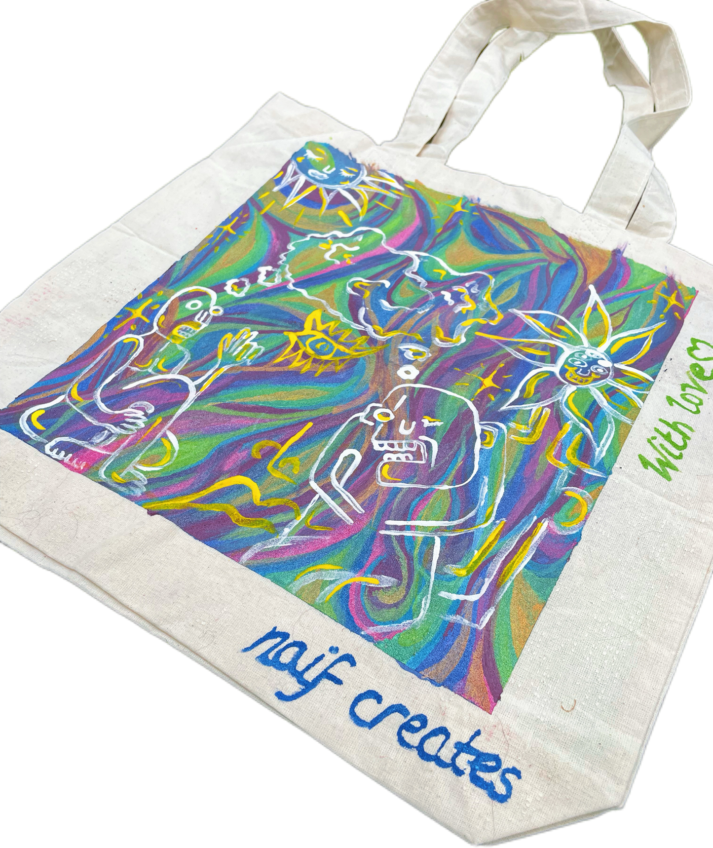 Hand Painted Tote Bag- “Conversations with the Self”