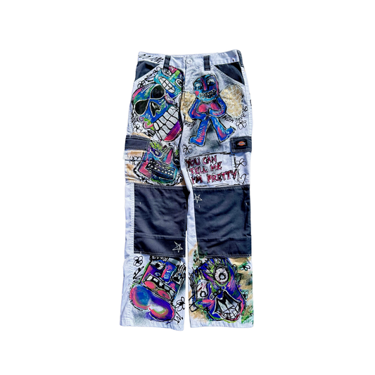 "You Can Tell Me I'm Pretty" Patchwork Pants