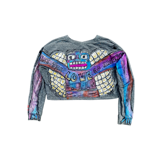 "Let The Love Go Around" Crop Sweatshirt