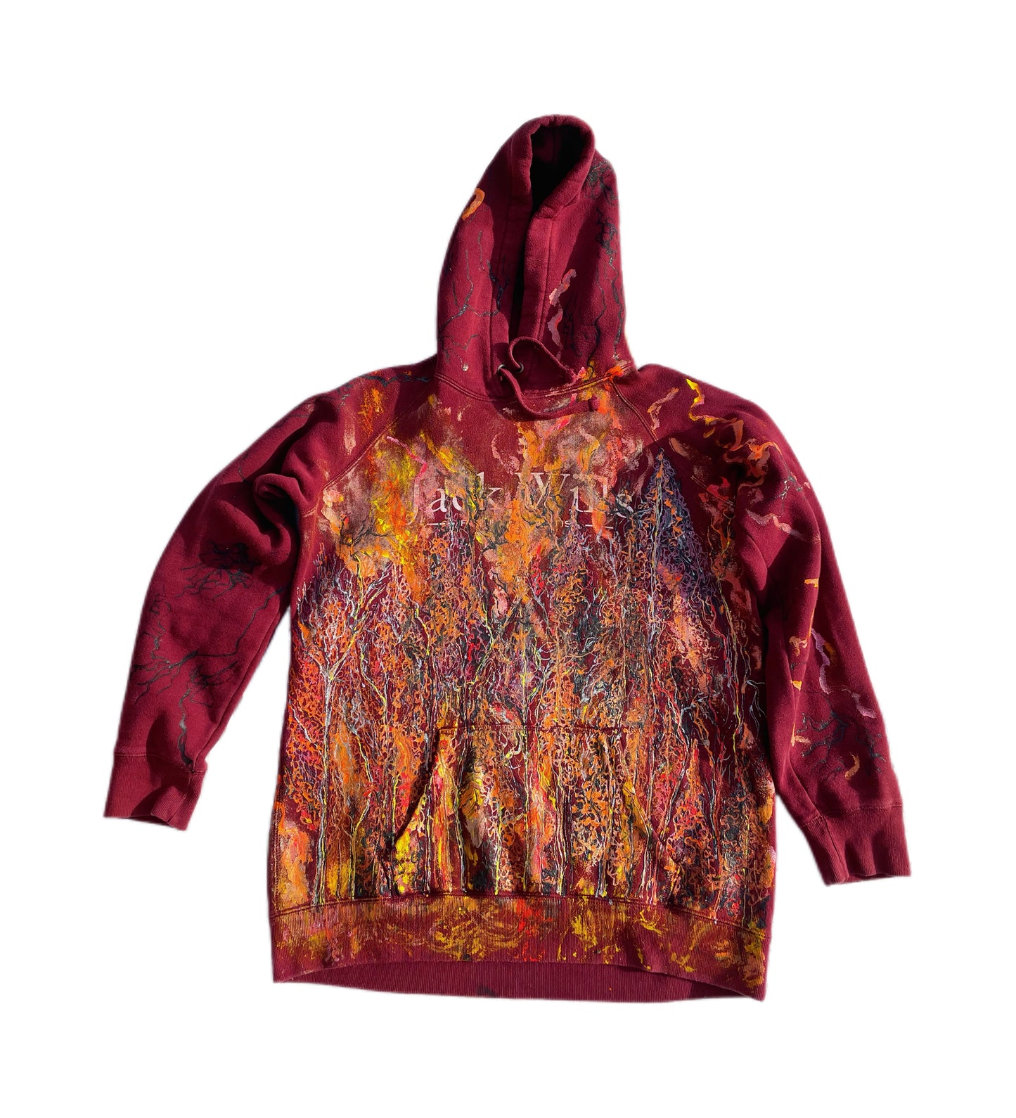 “California Blaze”: Hand-Painted Hoodie Inspired by California Wildfires