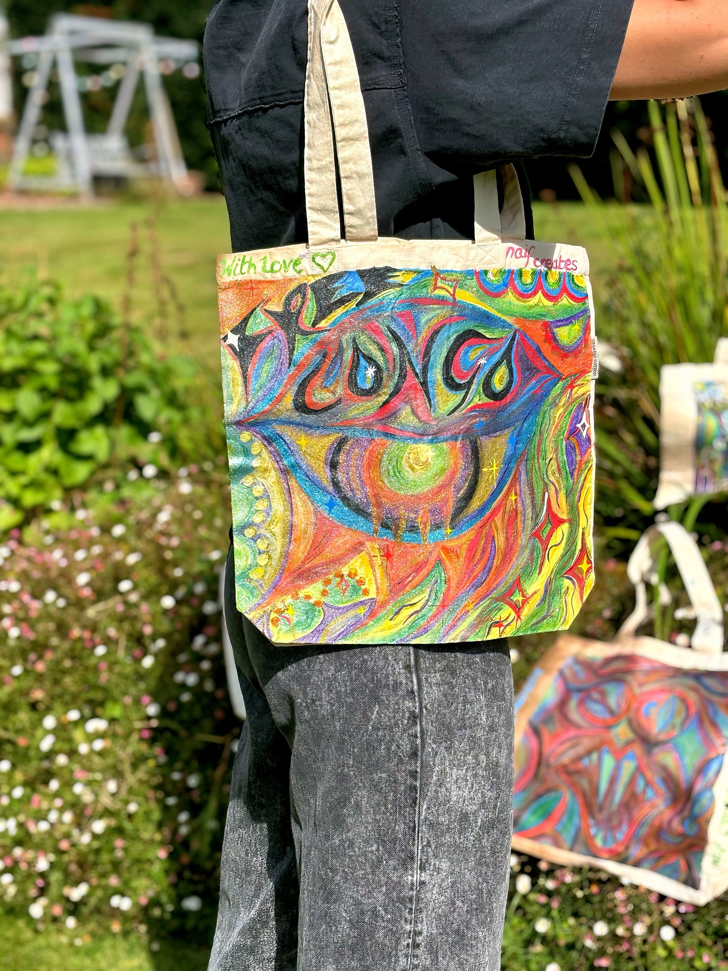 Hand-Painted “Free Congo” Tote Bag