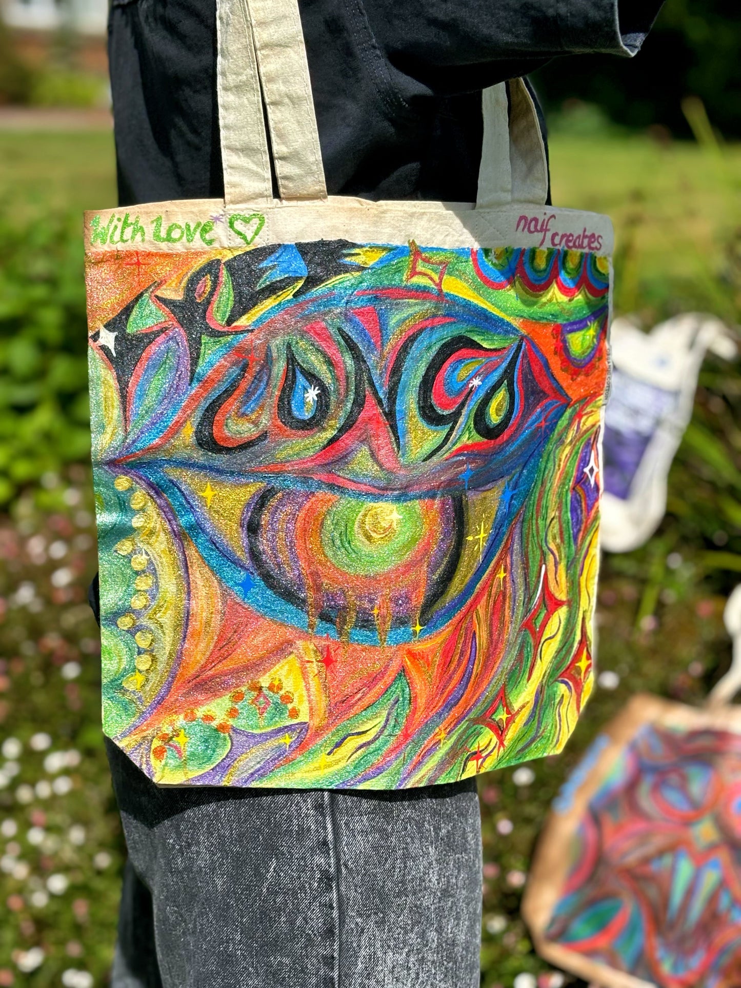 Hand-Painted “Free Congo” Tote Bag