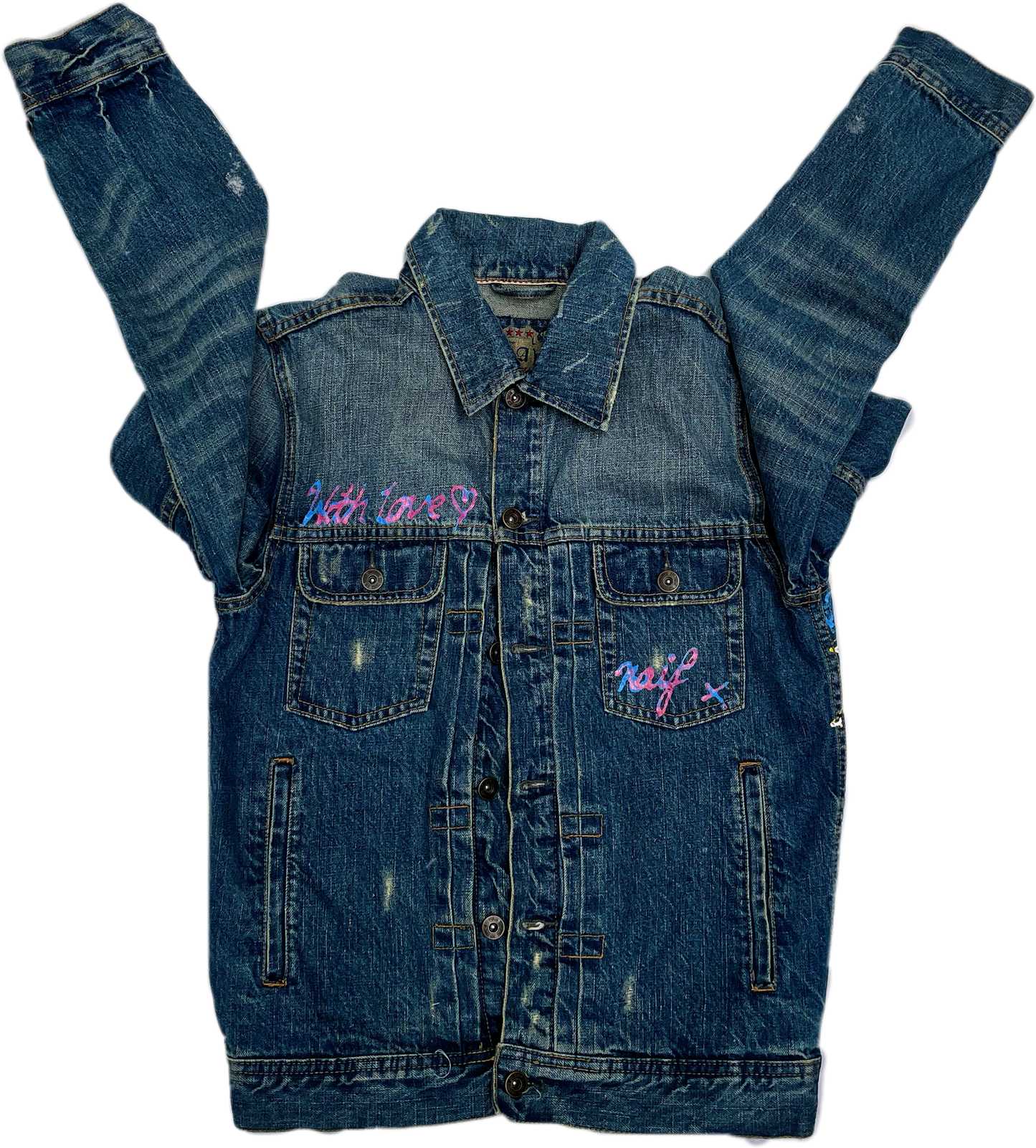 "Cosmic Bloom" Denim Jacket