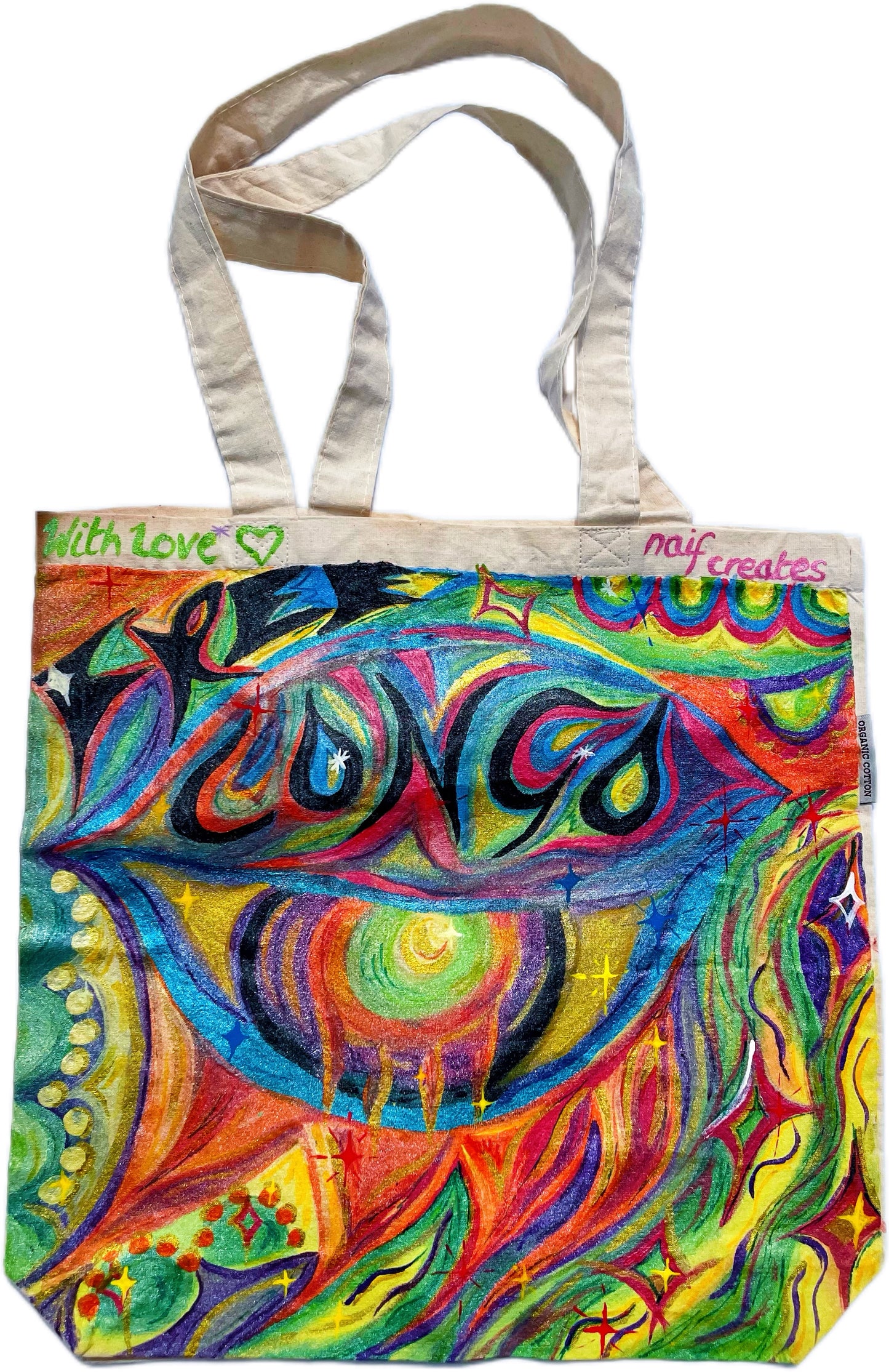 Hand-Painted “Free Congo” Tote Bag