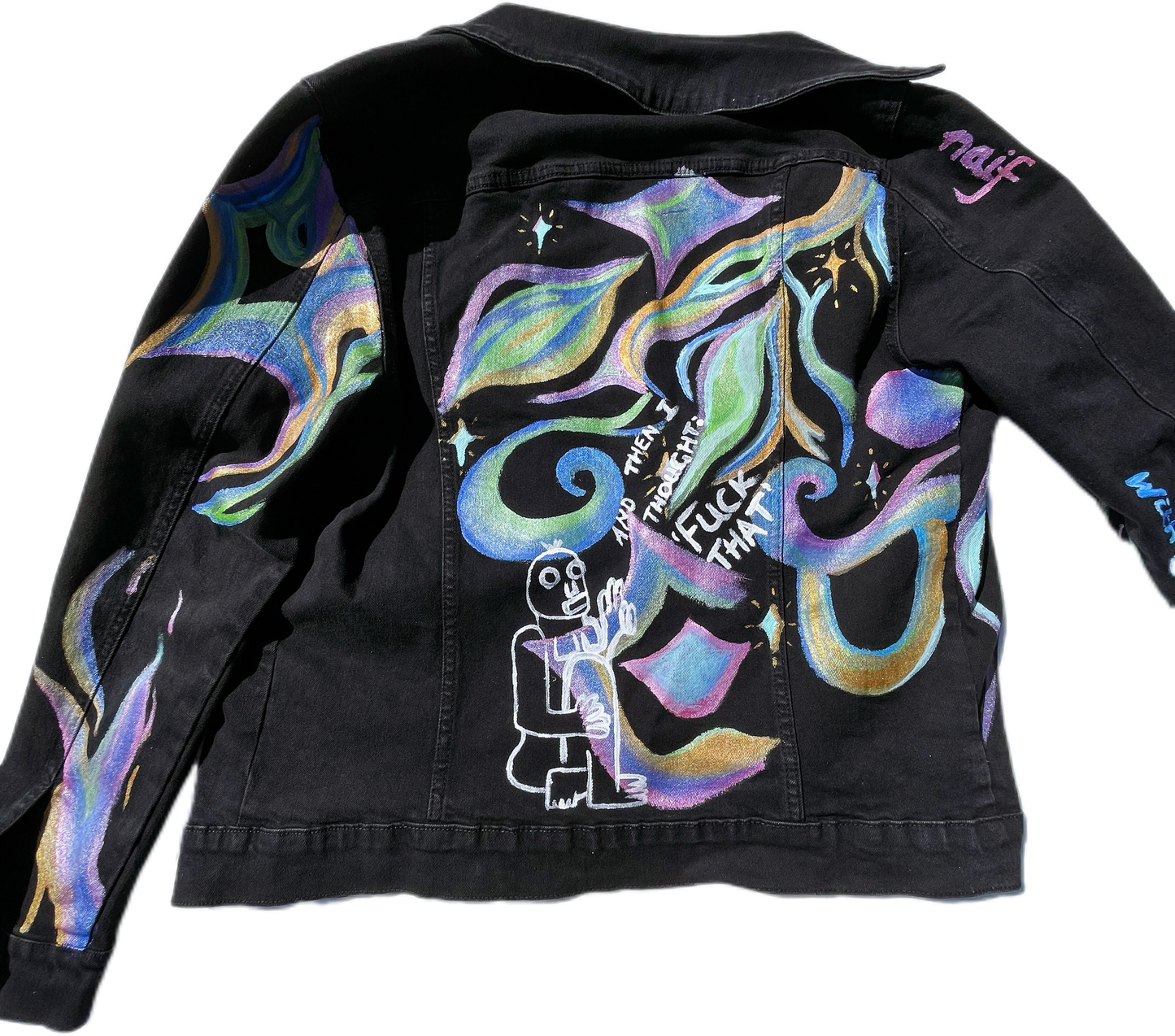 Hand-Painted Denim Jacket - “Cosmic Expression”