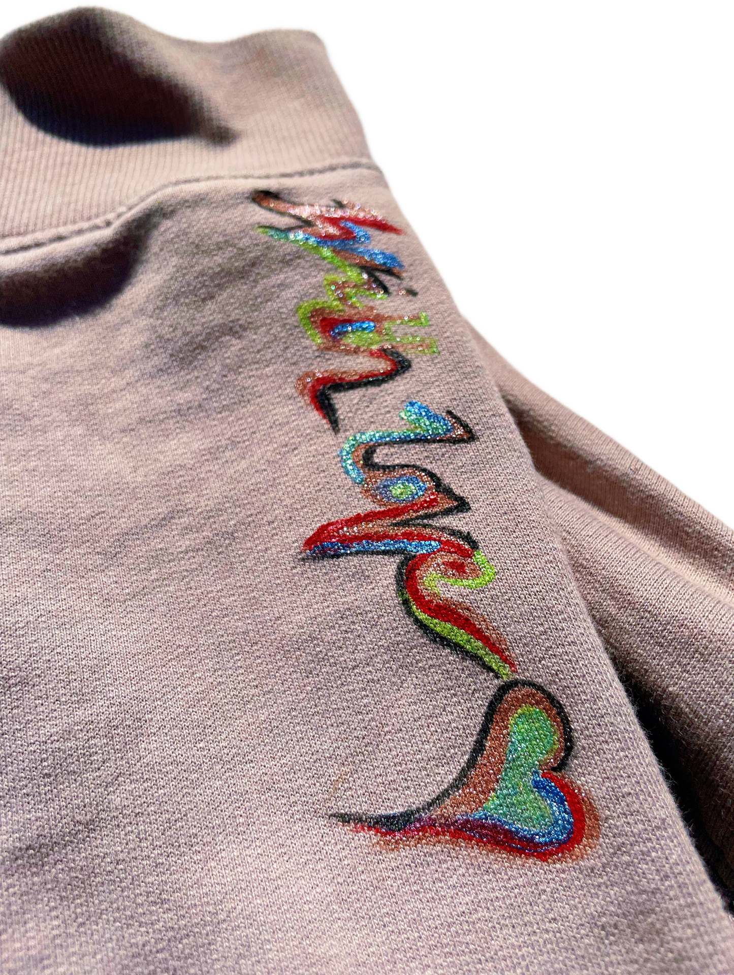 Hand-Painted Sweatshirt – “Electric Pulse”