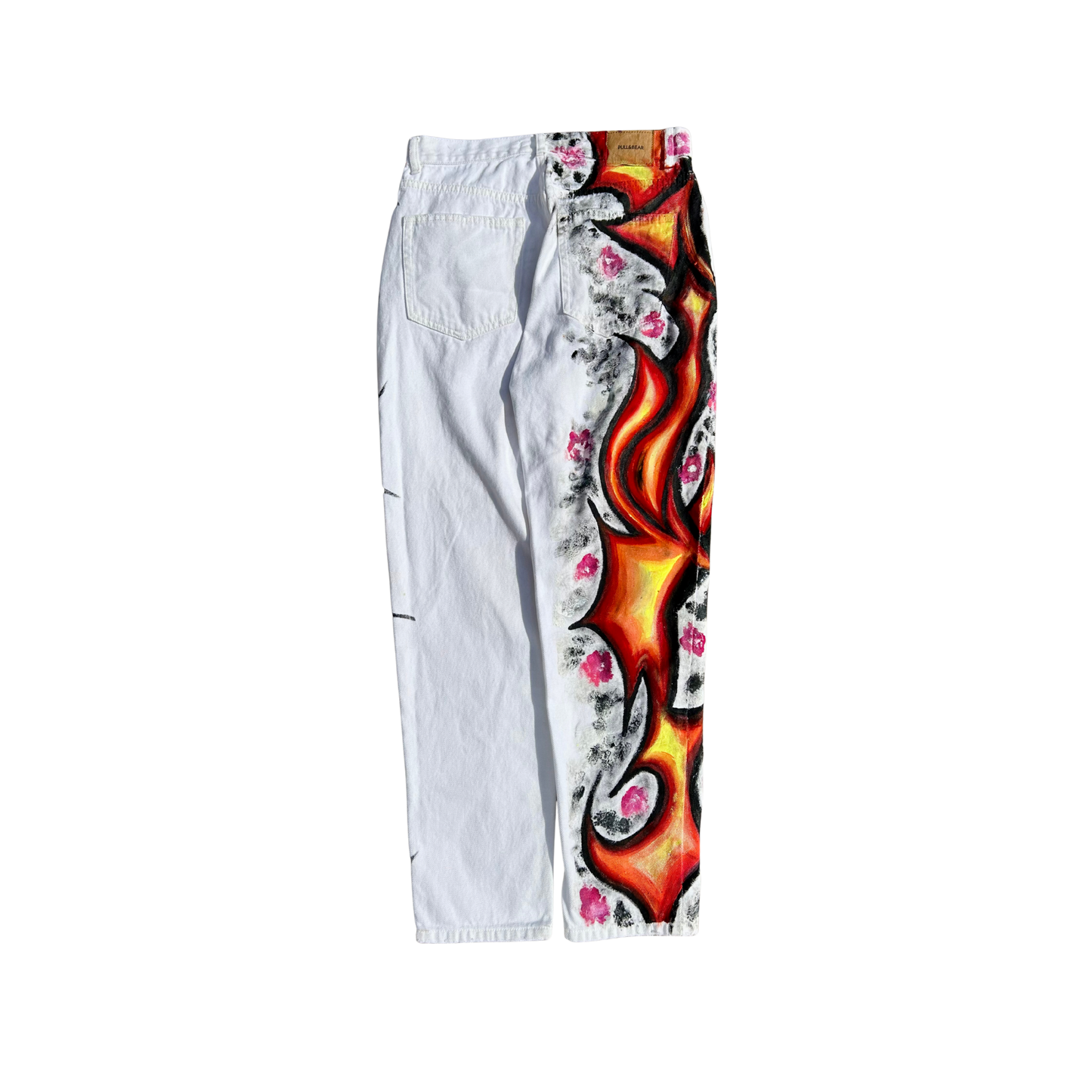 "Playing With Fire" White Jeans