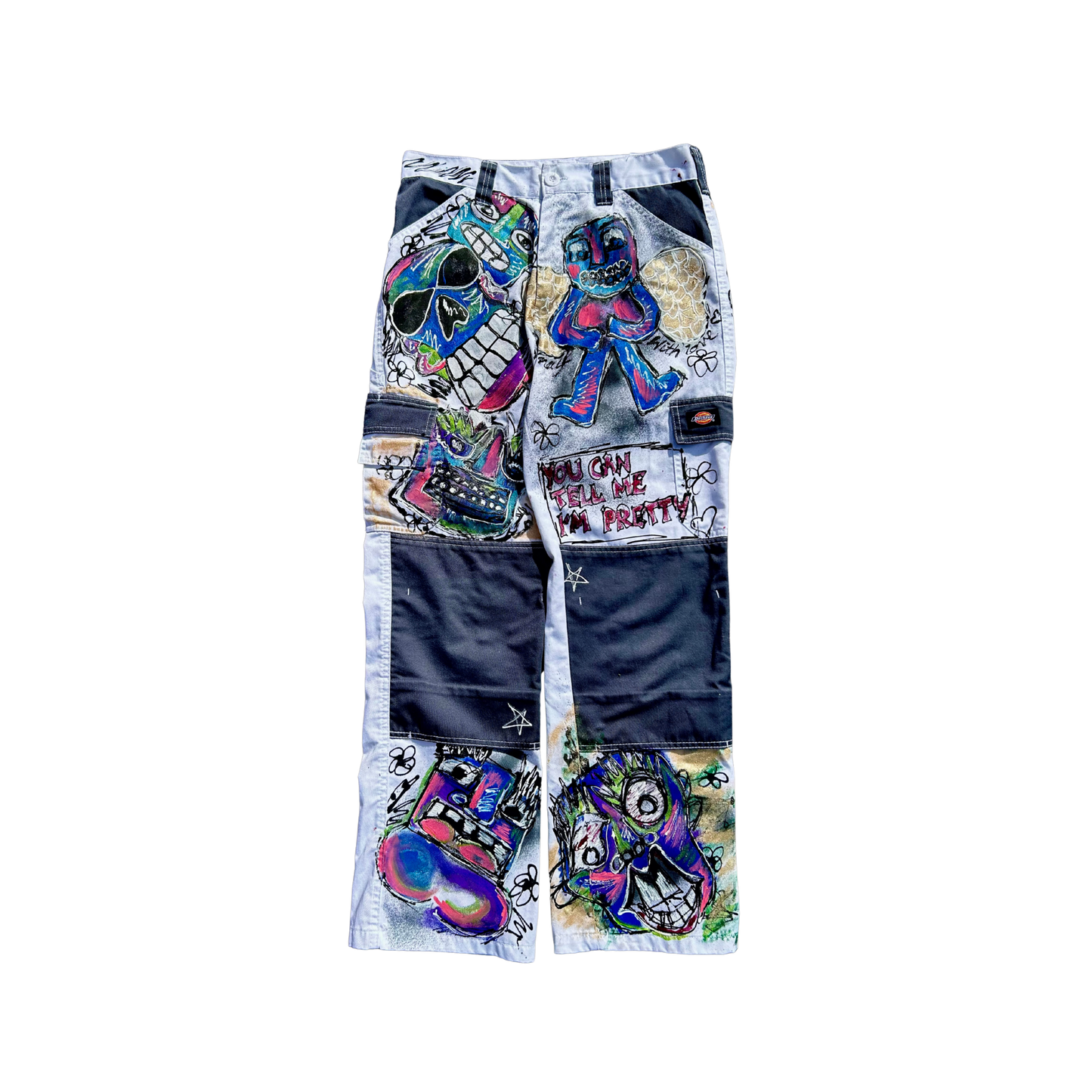 "You Can Tell Me I'm Pretty" Patchwork Pants