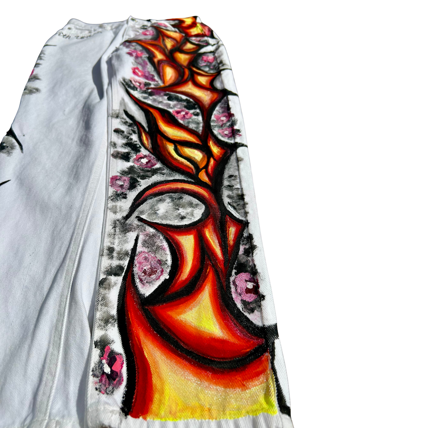 "Playing With Fire" White Jeans