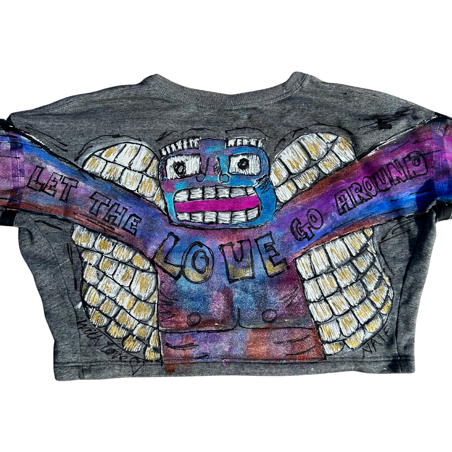 "Let The Love Go Around" Crop Sweatshirt