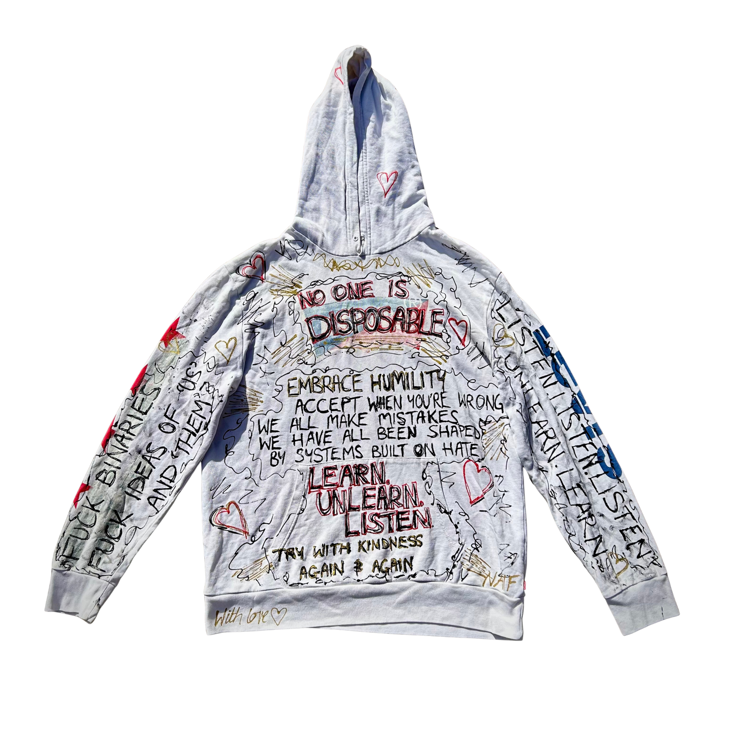 "No One Is Disposable" Manifesto Hoodie